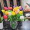 24pcs Multicolor Artificial Tulips Flowers Bouquet Flower Arrangement